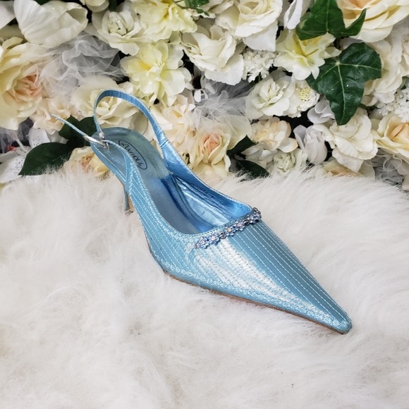 Mermaidcoee 🧜‍♀️ Princesscore 👸Blue Kitten Heels - Picture 1 of 3